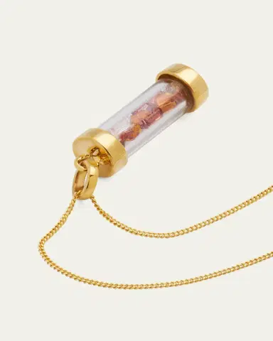 Aliita Bottle Necklace with Pink Tourmaline, Citrine and Morganite Mini-Baguette Sprinkles | Thumbnail 3