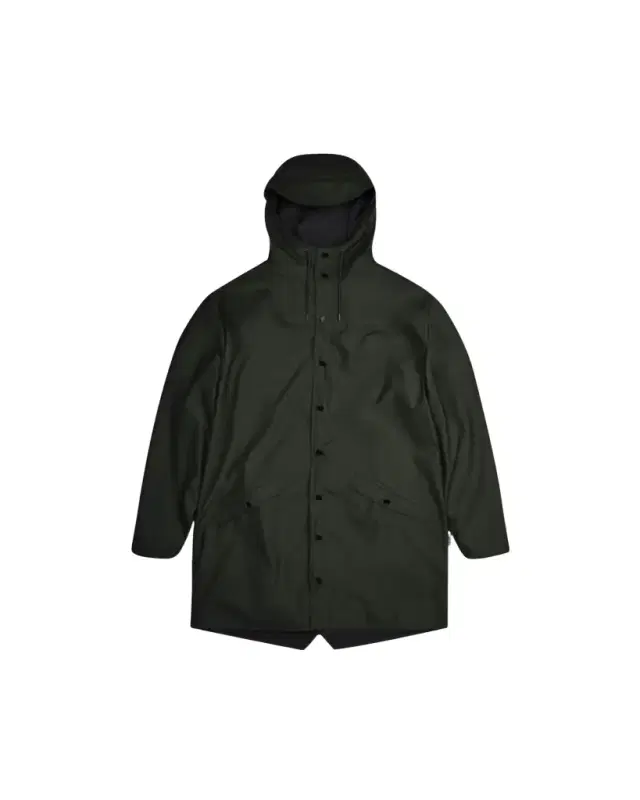 Rains Long Snap-Front Jacket