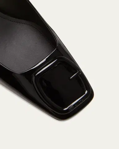 Santoni Lemon Patent Buckle Slingback Pumps | Thumbnail 10