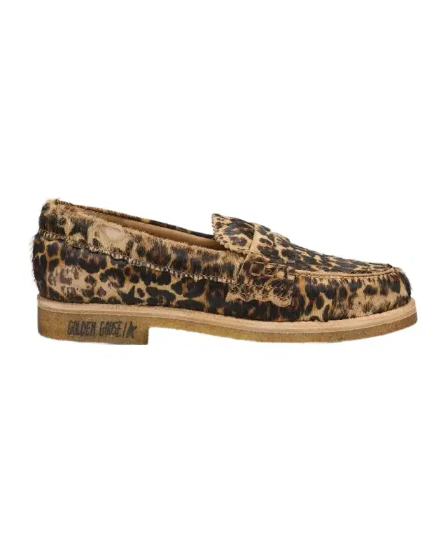 Golden Goose Jerry Leopard Penny Loafers