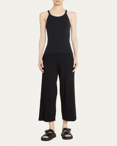 ÉTERNE Cropped Rib Tank Top | Thumbnail 2