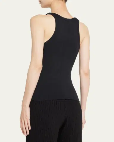ÉTERNE Cropped Rib Tank Top | Thumbnail 3