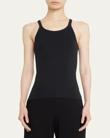 ÉTERNE Cropped Rib Tank Top | Thumbnail 4