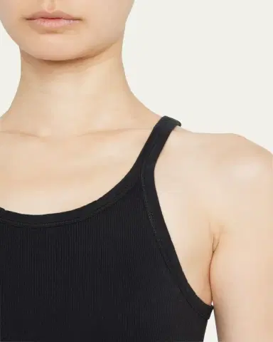 ÉTERNE Cropped Rib Tank Top | Thumbnail 5