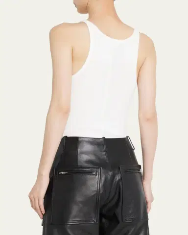 ÉTERNE Cropped Rib Tank Top | Thumbnail 8