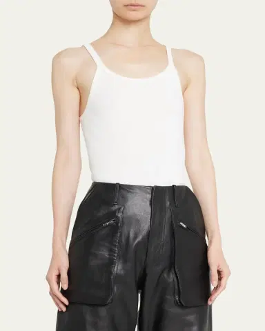 ÉTERNE Cropped Rib Tank Top | Thumbnail 9