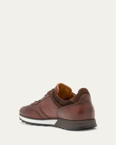 Magnanni Men's Arco Mix-Leather Trainer Sneakers | Thumbnail 4 Magnanni Men's Arco Mix-Leather Trainer Sneakers | Thumbnail 4