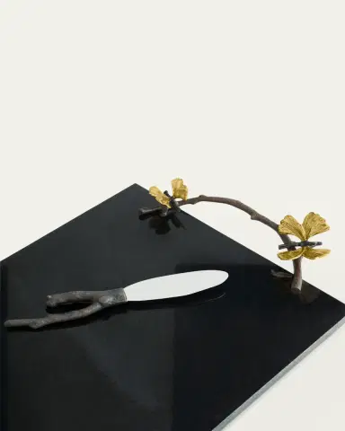 Michael Aram Butterfly Ginkgo Cheese Board with Knife | Thumbnail 4