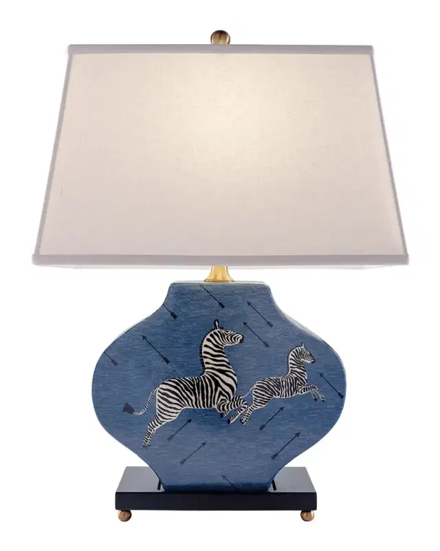Zebra Blue Lamp
