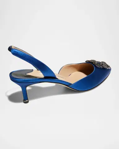 Manolo Blahnik Hangisi Crystal Buckle Slingback Pumps | Thumbnail 2 Manolo Blahnik Hangisi Crystal Buckle Slingback Pumps | Thumbnail 2