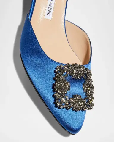 Manolo Blahnik Hangisi Crystal Buckle Slingback Pumps | Thumbnail 3 Manolo Blahnik Hangisi Crystal Buckle Slingback Pumps | Thumbnail 3