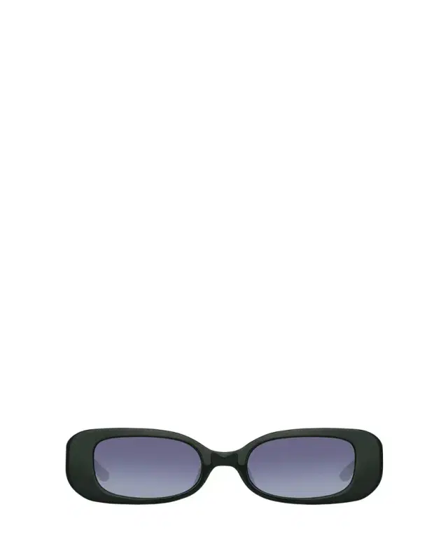 Linda Farrow Lola Rectangle Acetate & Nylon Sunglasses