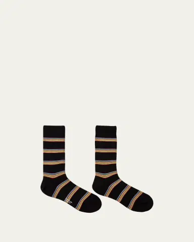 Paul Smith Men's Multiblock Ribbed Crew Socks | Thumbnail 3