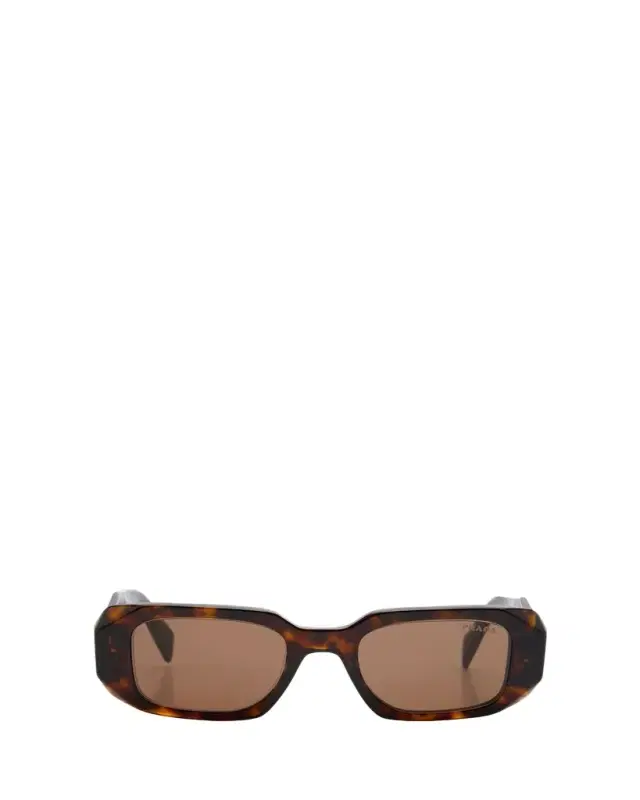 Men's Rectangle Acetate Logo Sunglasses