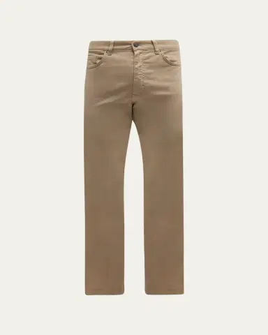 ZEGNA Men's Brushed Cotton 5-Pocket Trousers | Thumbnail 7