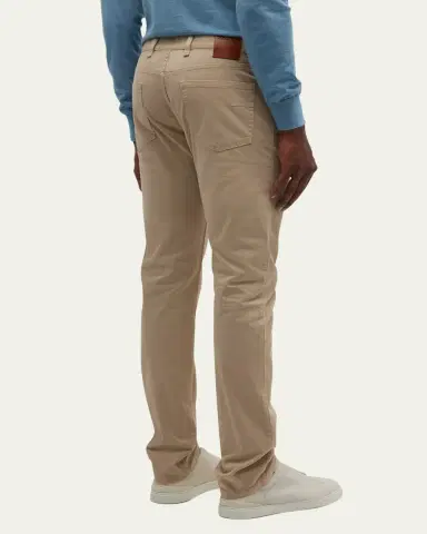 ZEGNA Men's Brushed Cotton 5-Pocket Trousers | Thumbnail 9