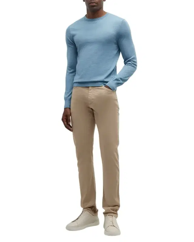 Men's Brushed Cotton 5-Pocket Trousers