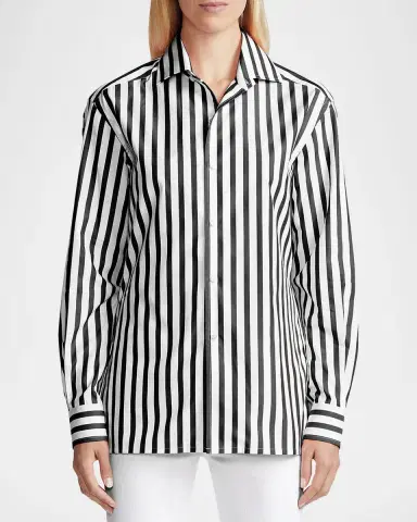 Ralph Lauren Collection Capri Stripe Button-Down Shirt | Thumbnail 3