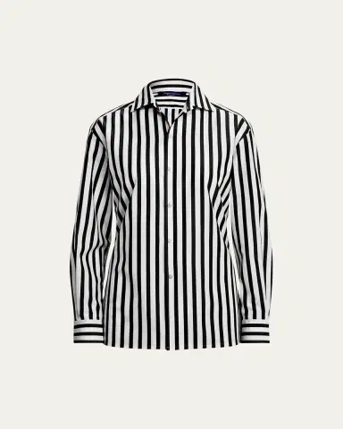 Ralph Lauren Collection Capri Stripe Button-Down Shirt | Thumbnail 7
