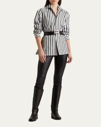 Ralph Lauren Collection Capri Stripe Button-Down Shirt | Thumbnail 8