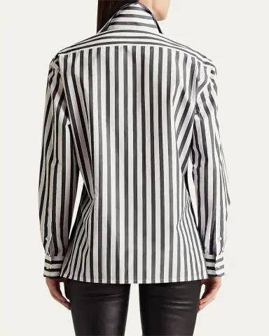 Ralph Lauren Collection Capri Stripe Button-Down Shirt | Thumbnail 9