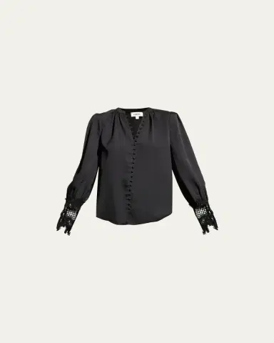 L'Agence Ava Lace-Cuff Blouse | Thumbnail 17