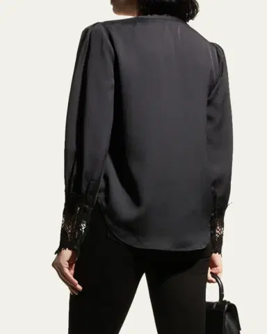 L'Agence Ava Lace-Cuff Blouse | Thumbnail 19