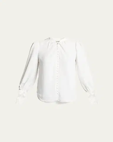 L'Agence Ava Lace-Cuff Blouse | Thumbnail 6