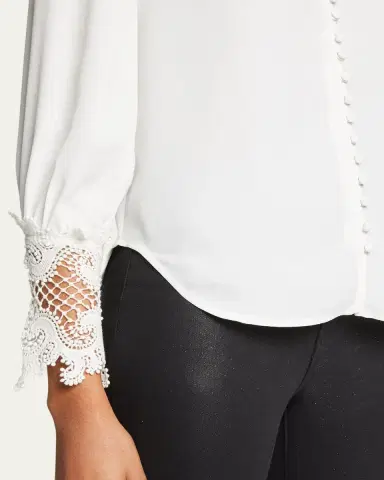 L'Agence Ava Lace-Cuff Blouse | Thumbnail 10