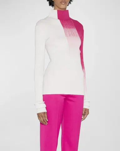 Giorgio Armani Ribbed Ombre Turtleneck Sweater | Thumbnail 2 Giorgio Armani Ribbed Ombre Turtleneck Sweater | Thumbnail 2