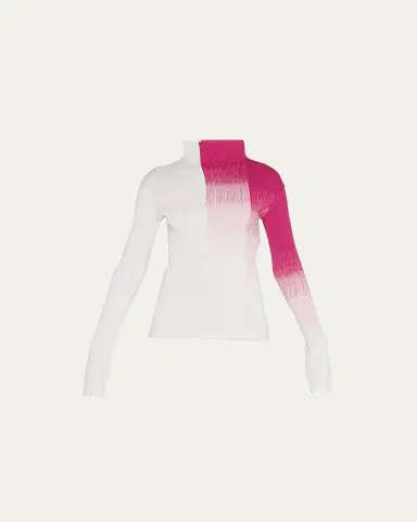 Giorgio Armani Ribbed Ombre Turtleneck Sweater | Thumbnail 5 Giorgio Armani Ribbed Ombre Turtleneck Sweater | Thumbnail 5