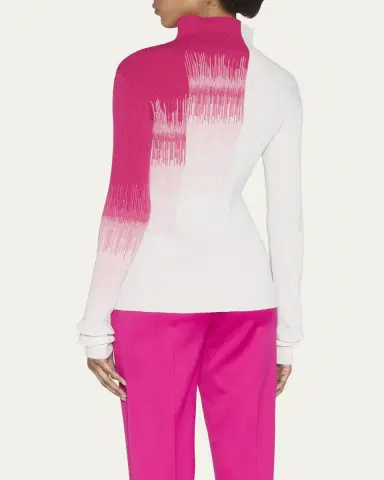 Giorgio Armani Ribbed Ombre Turtleneck Sweater | Thumbnail 7 Giorgio Armani Ribbed Ombre Turtleneck Sweater | Thumbnail 7