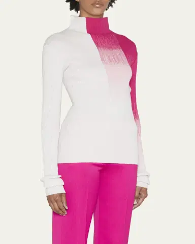 Giorgio Armani Ribbed Ombre Turtleneck Sweater | Thumbnail 8 Giorgio Armani Ribbed Ombre Turtleneck Sweater | Thumbnail 8