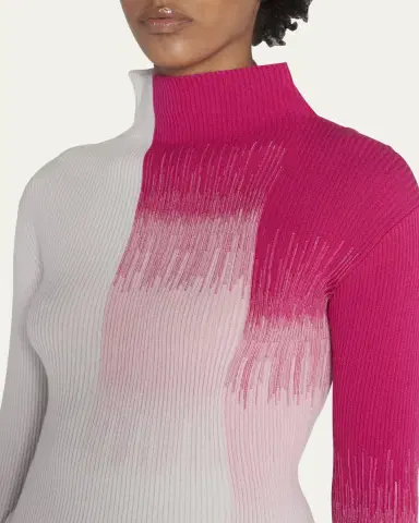 Giorgio Armani Ribbed Ombre Turtleneck Sweater | Thumbnail 9 Giorgio Armani Ribbed Ombre Turtleneck Sweater | Thumbnail 9