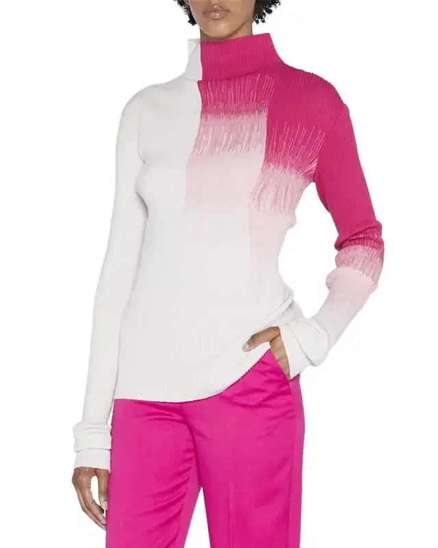 Giorgio Armani Ribbed Ombre Turtleneck Sweater
