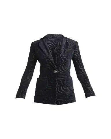 Giorgio Armani Swirl Jacquard Jersey Single-Breasted Blazer Jacket | Thumbnail 1 Giorgio Armani Swirl Jacquard Jersey Single-Breasted Blazer Jacket | Thumbnail 1