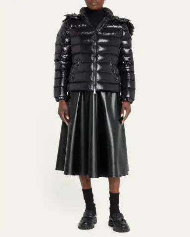 Moncler Badyf Faux Fur-Trimmed Hooded Short Down Jacket | Thumbnail 2