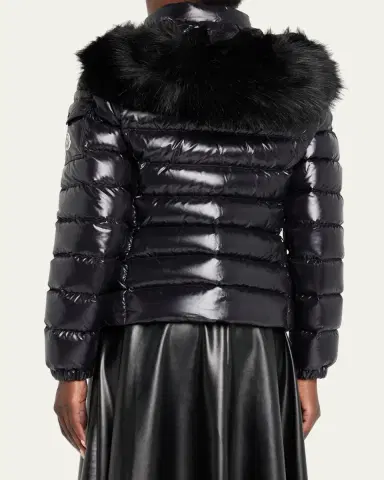 Moncler Badyf Faux Fur-Trimmed Hooded Short Down Jacket | Thumbnail 3