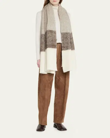 Denis Colomb Hokkaido Color-Block Shawl | Thumbnail 4 Denis Colomb Hokkaido Color-Block Shawl | Thumbnail 4