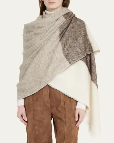 Denis Colomb Hokkaido Color-Block Shawl | Thumbnail 5 Denis Colomb Hokkaido Color-Block Shawl | Thumbnail 5