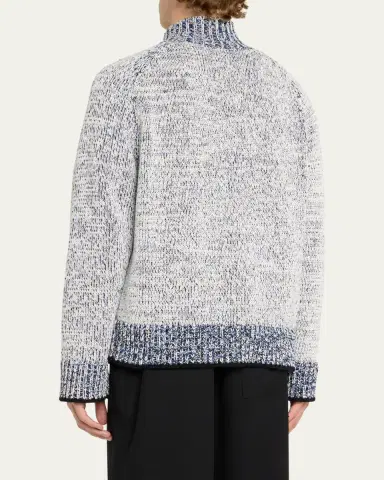 3.1 Phillip Lim Men's Marled Full-Zip Cardigan Sweater | Thumbnail 4