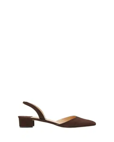 Manolo Blahnik Aspro Suede Slingback Ballerina Pumps | Thumbnail 1