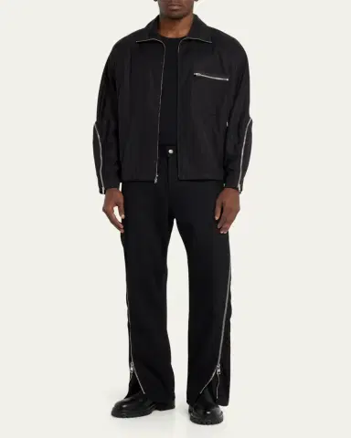 3.1 Phillip Lim Men's Curve-Zip Blouson Jacket | Thumbnail 2 3.1 Phillip Lim Men's Curve-Zip Blouson Jacket | Thumbnail 2