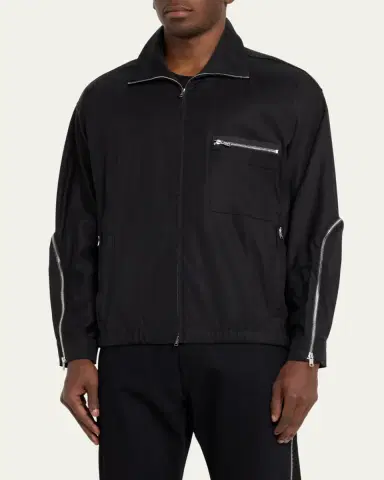3.1 Phillip Lim Men's Curve-Zip Blouson Jacket | Thumbnail 4 3.1 Phillip Lim Men's Curve-Zip Blouson Jacket | Thumbnail 4
