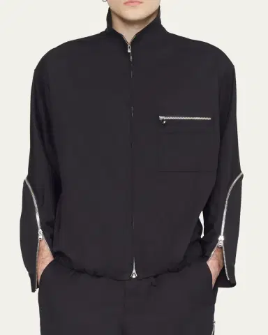 3.1 Phillip Lim Men's Curve-Zip Blouson Jacket | Thumbnail 5 3.1 Phillip Lim Men's Curve-Zip Blouson Jacket | Thumbnail 5