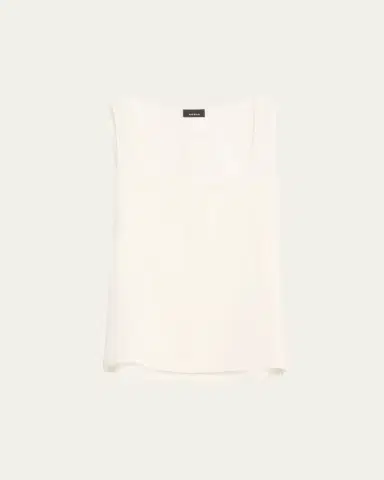 Akris Scoop-Neck Silk Georgette Tank Top | Thumbnail 1 Akris Scoop-Neck Silk Georgette Tank Top | Thumbnail 1