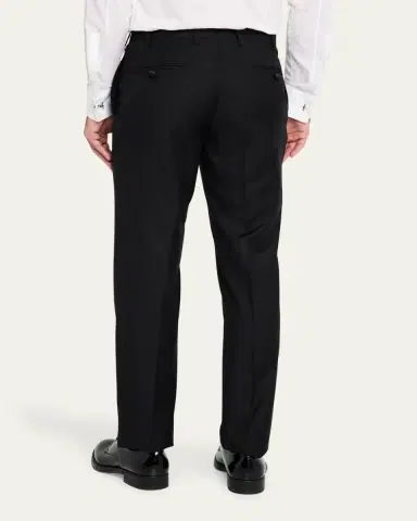 Kiton Men's Wool Tuxedo Trousers | Thumbnail 3