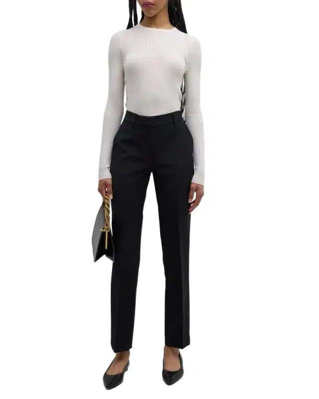 Gabriela Hearst Browning Cashmere Ribbed Top