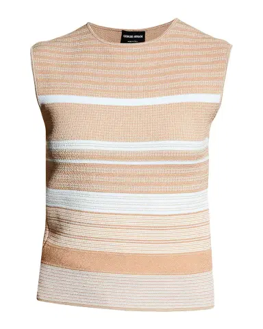 Giorgio Armani Striped Knit Top | Thumbnail 1 Giorgio Armani Striped Knit Top | Thumbnail 1