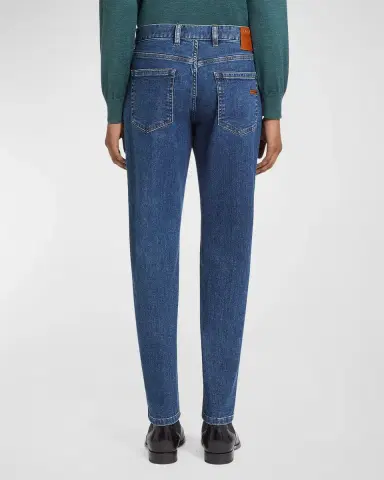 ZEGNA Men's Stonewash Denim 5-Pocket Jeans | Thumbnail 2